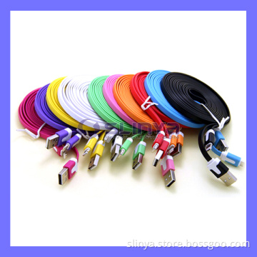 1m 2m 3m/10ft 8pin Lightning Flat Cable for iPhone 5 5s 5c iPad 4 5 Charge Sync Data Cable